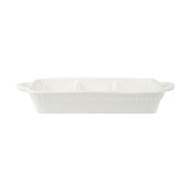 Double clearance serving dish